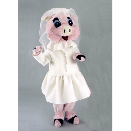 Mascotte Mariée cochon