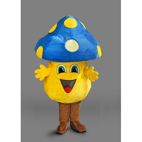 Mascotte Champignon bleu