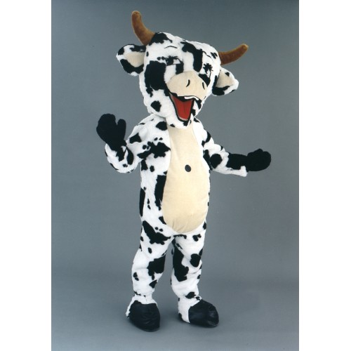 Mascotte Vache blanche et noire