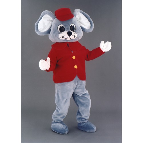 Mascotte Souris au gilet rouge